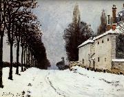 Alfred Sisley, Snow on the Road,Louveciennes